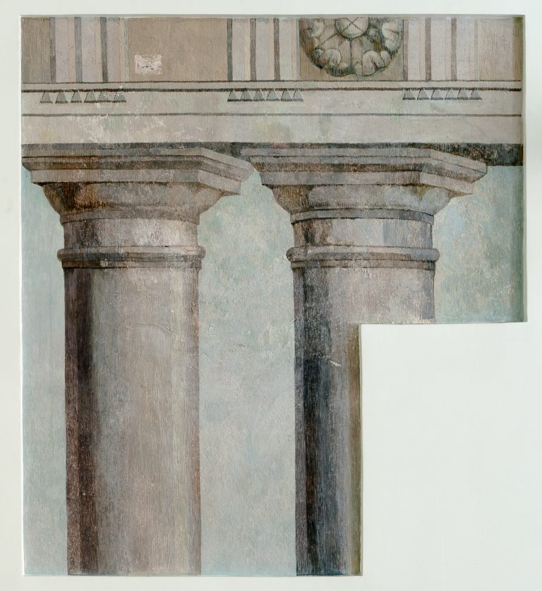 Restauruotos XIX a. pradžios sienų tapybos fragmentas name Didžiojoje g. 5. Vytauto Balčyčio nuotrauka, 2012